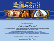 Tablet Screenshot of kulmbacher-moenchshof.de